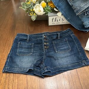 Maurices Dark Blue Jean Shorts